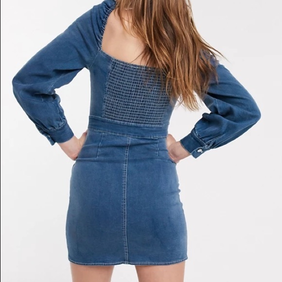 Emory Park Blue Denim Sweetheart Mini Dress - Picture 3 of 5
